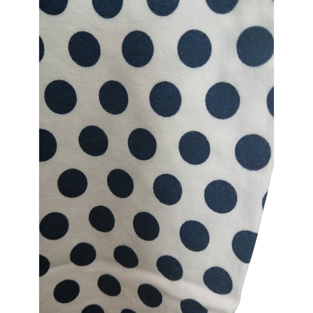 Ann Taylor Dark Navy White Polka Dots  Crop Pants 10 - Picture 2 of 9